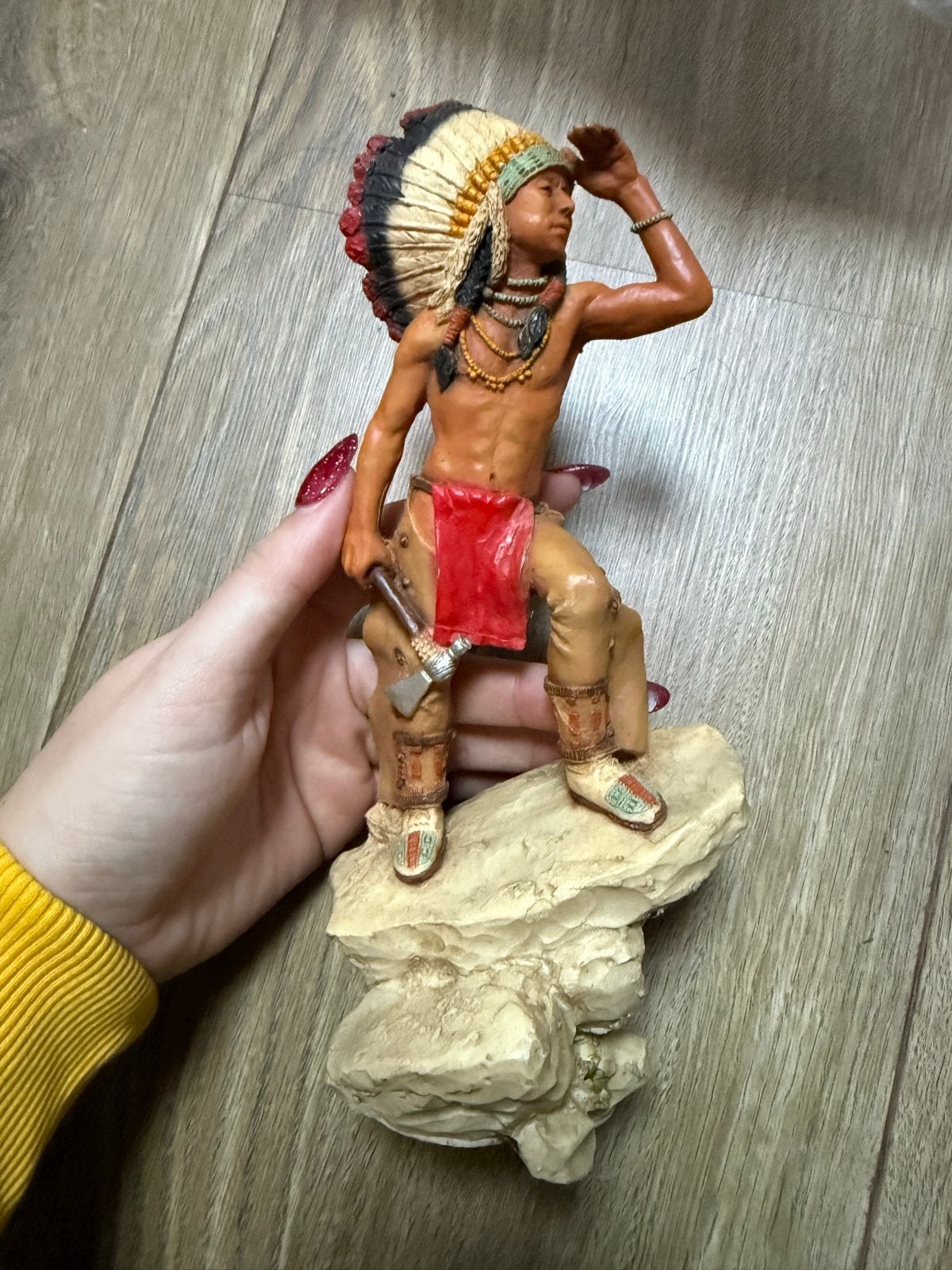 Castagna Indiaan beeldje - 1996 - Made in Italy, Ophalen of Verzenden, Zo goed als nieuw, Mens