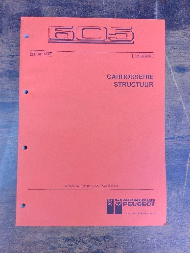 Peugeot 605 dealer werkplaatsboek Carrosserie reparaties, Ophalen of Verzenden, Gelezen, Peugeot