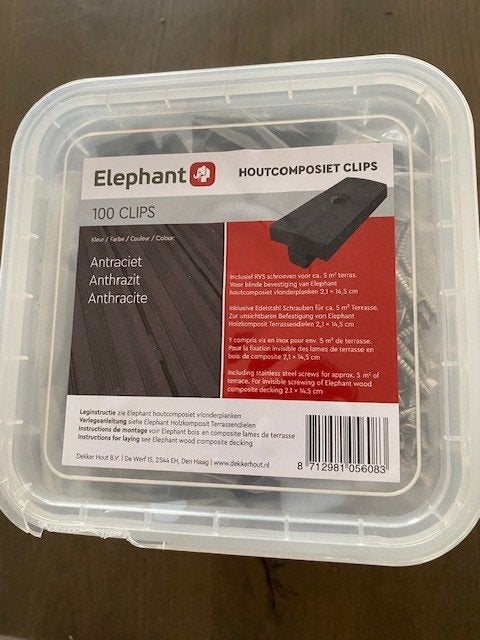 Elephant clips 100 stuks, Ophalen of Verzenden, Nieuw, Kunststof