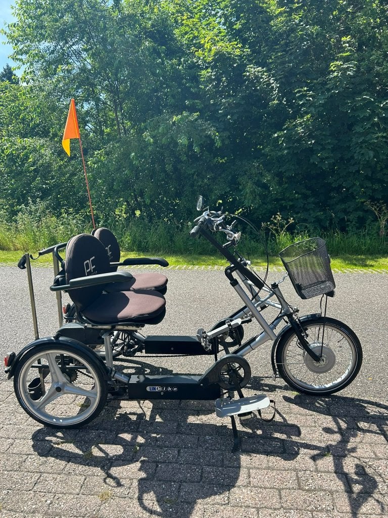 Elektrische duofiets met dubbel accupakket, Ophalen, Gebruikt, Minder dan 30 km per accu, Overige merken