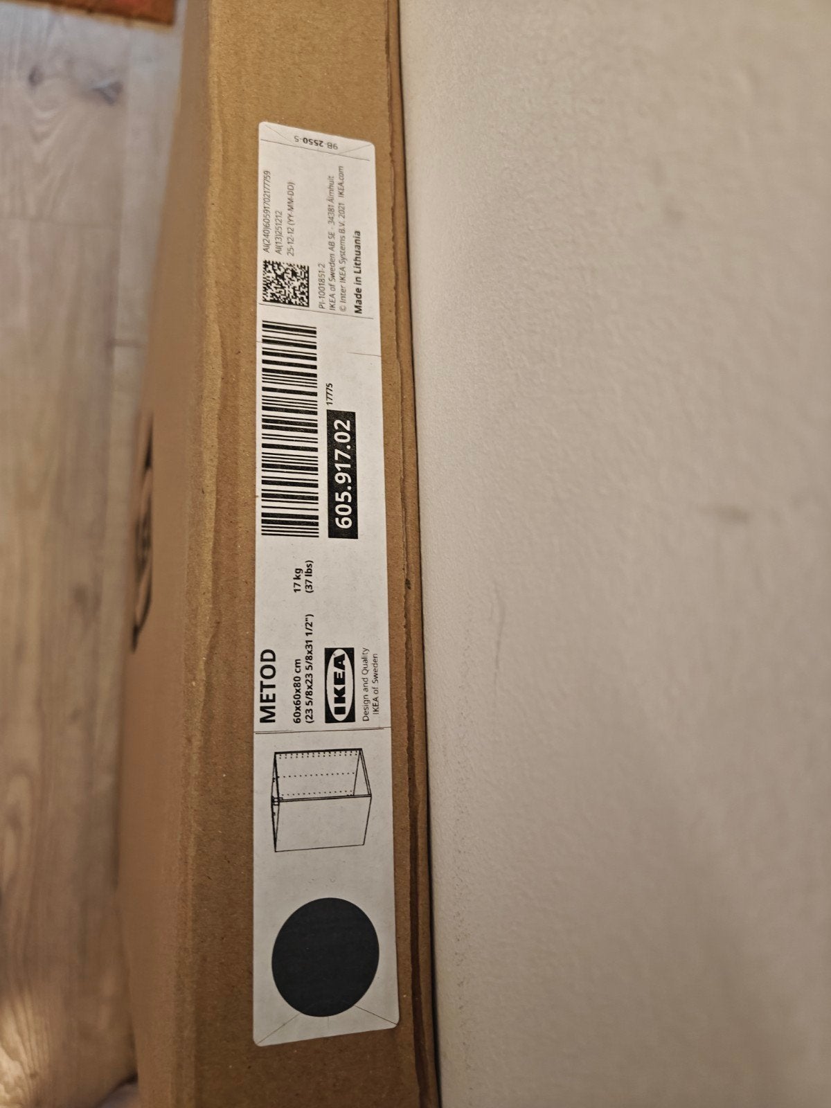 IKEA Metod Onderkast Zwart 60x60x80 cm (Nieuw in verpakking), Ophalen, Nieuw