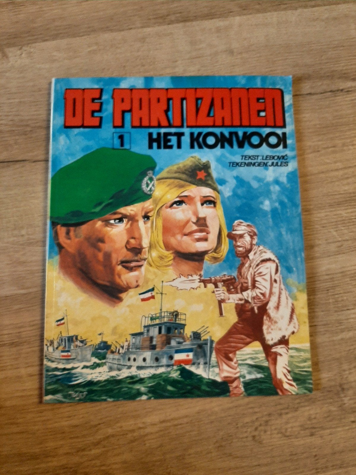 De Partizanen - Het Konvooi (Stripboek), Eén stripboek, Ophalen of Verzenden, Gelezen, Lebović, Jules