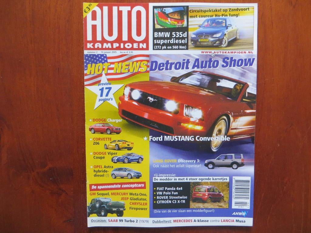 Autokampioen 2 2005 Mustang Cabrio, Dodge Charger, Viper, Ophalen of Verzenden, Nieuw, Ford