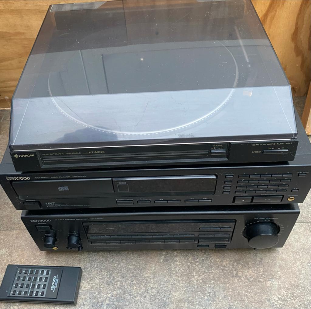 Vintage Hifi Set: Hitachi Platenspeler & Kenwood CD/Receiver, Gebruikt, Losse componenten, Cd-speler, Ophalen