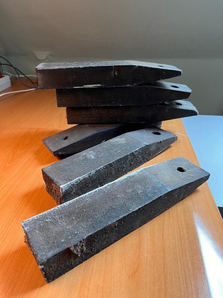 Gietijzeren raamgewichten / contragewichten 4kg, Ophalen, Overige materialen, Gebruikt, Minder dan 75 cm