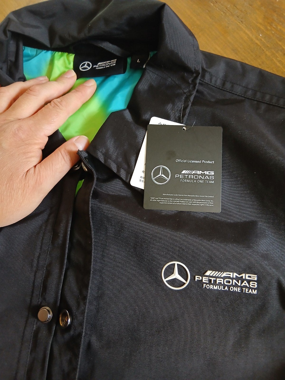 Mercedes AMG Petronas F1 heren coach jas maat L, Kleding | Heren, Ophalen of Verzenden, Nieuw, Maat 52/54 (L), Zwart