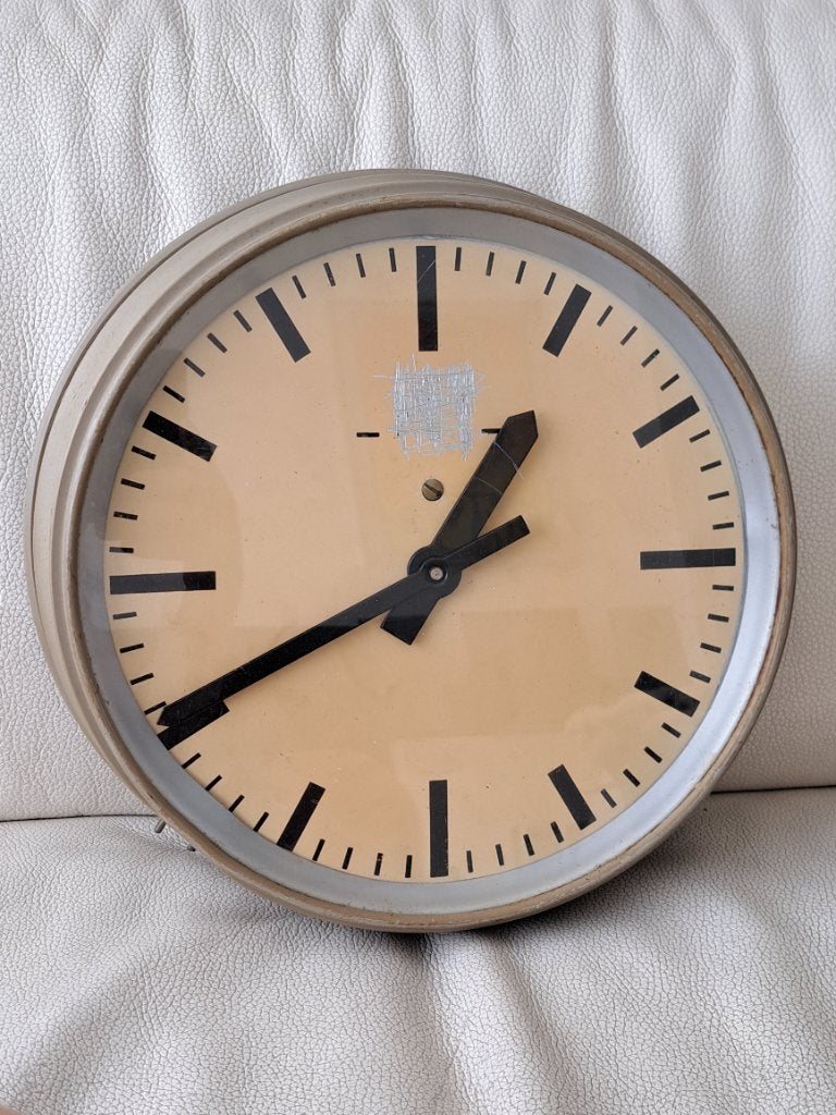Vintage wandklok PTT klok 36 cm 1960, Ophalen of Verzenden