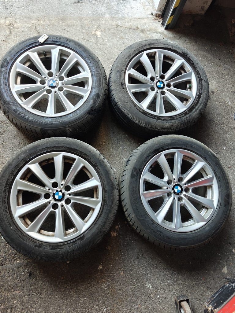 BMW velgen styling 236 met banden 225/55/R17, Ophalen, Gebruikt, Banden en Velgen, 17 inch