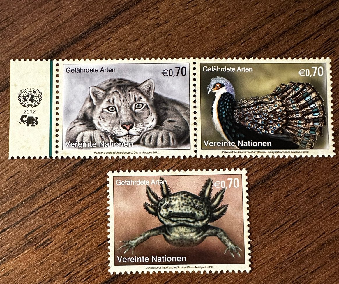 Verenigde Naties Wenen 2012 dieren postfris postzegels, Ophalen of Verzenden, Postfris