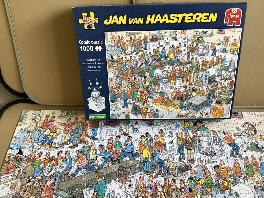 Jan van haasteren puzzel. Beurs vd toekomst., Ophalen, 500 t/m 1500 stukjes, Zo goed als nieuw