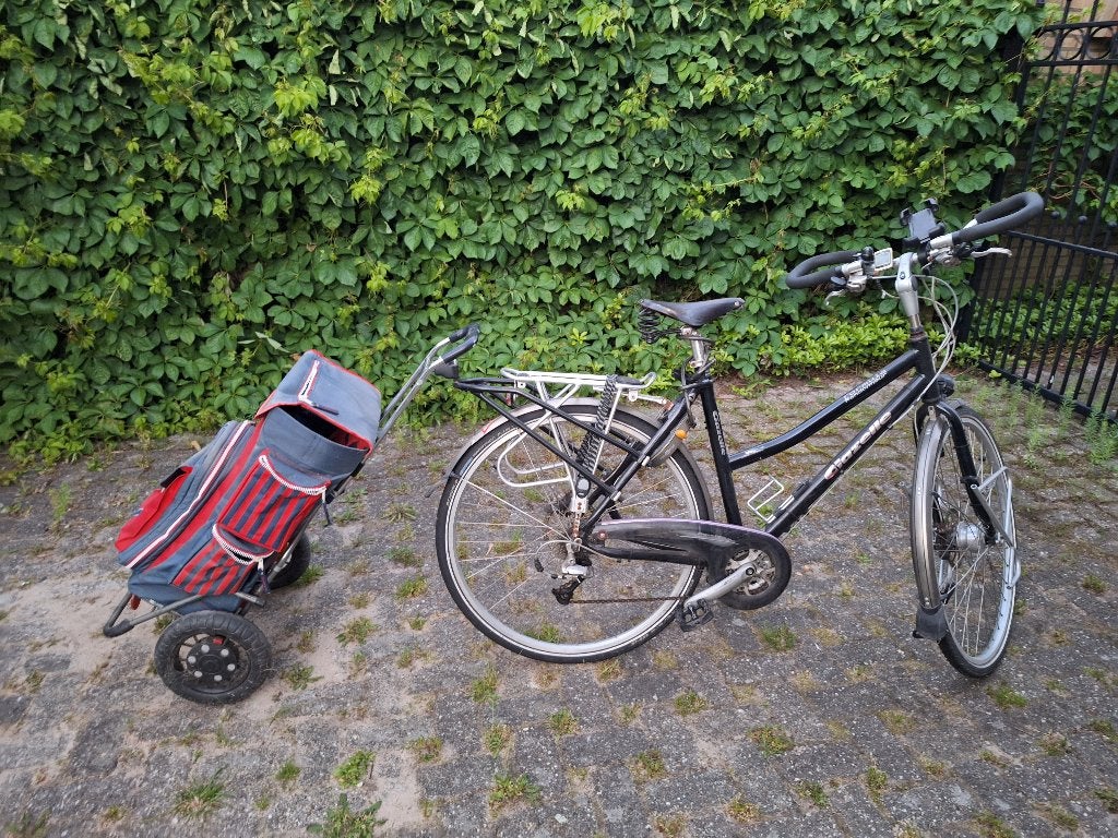 Fietsaanhanger en boodschappentrolley, Fietsen en Brommers, Overige Fietsen en Brommers, Ophalen, Gebruikt, Overige merken