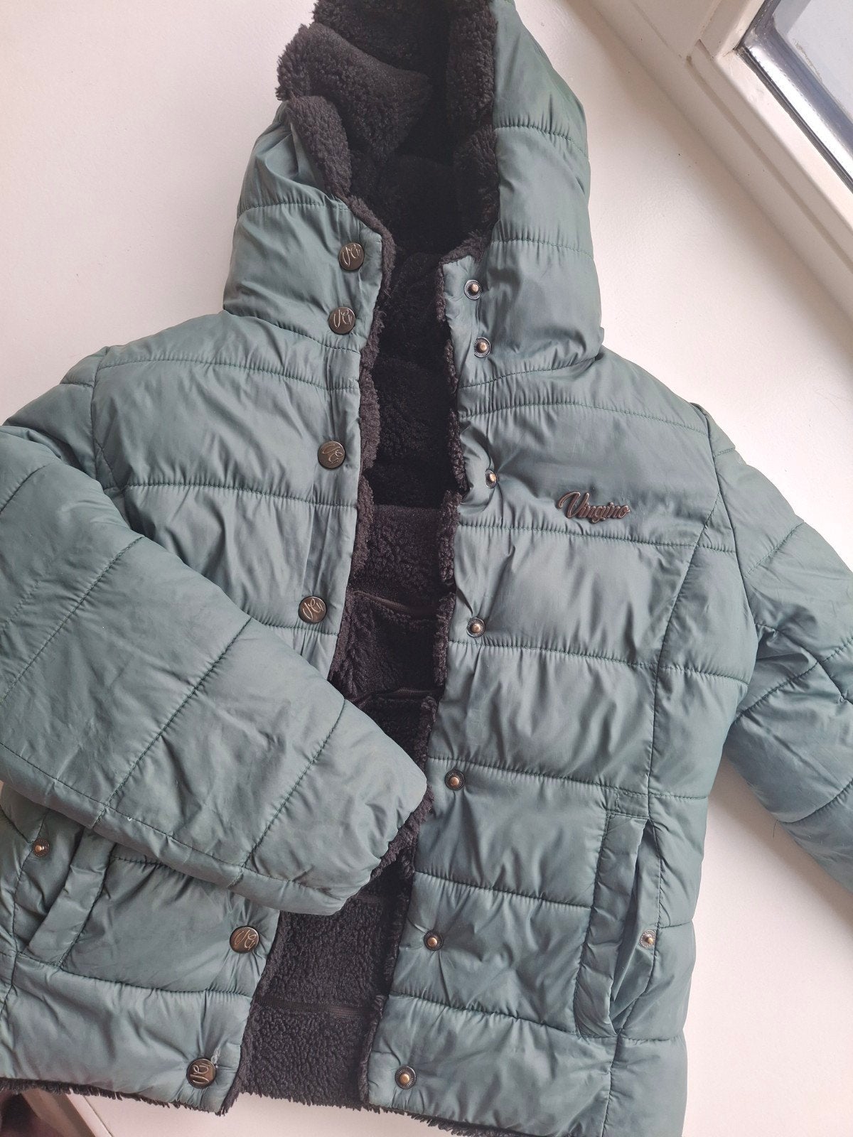 Vingino meisjes winterjas maat 6 twee kanten (+- 110/116), Ophalen, Meisje, Jas