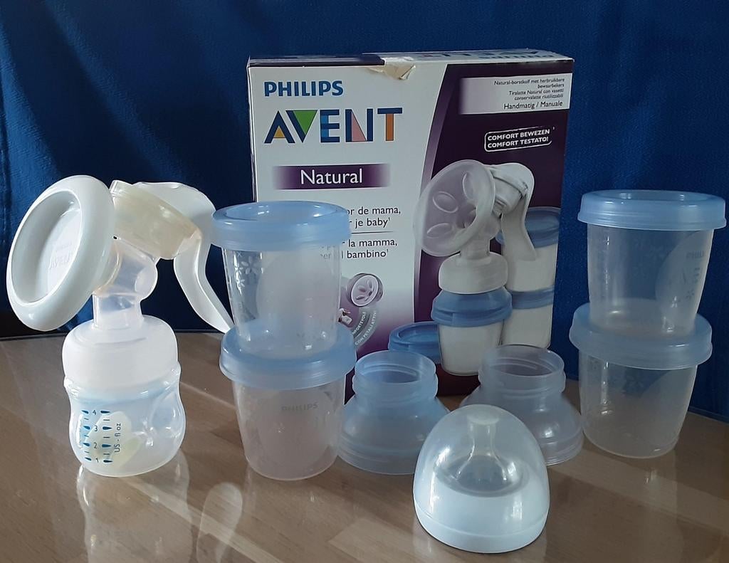 Philips Avent handmatige borstkolf met bewaarbekers, Ophalen of Verzenden