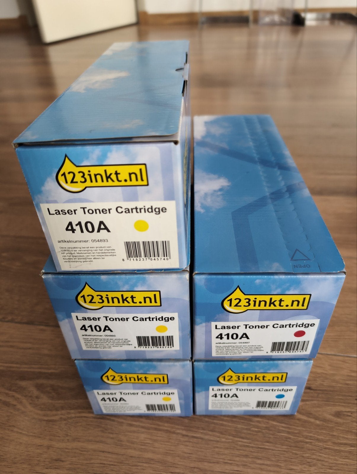 123inkt Laser Toner Cartridge 410A (5 stuks), Ophalen of Verzenden, Nieuw, Laserprinter, 123inkt.nl
