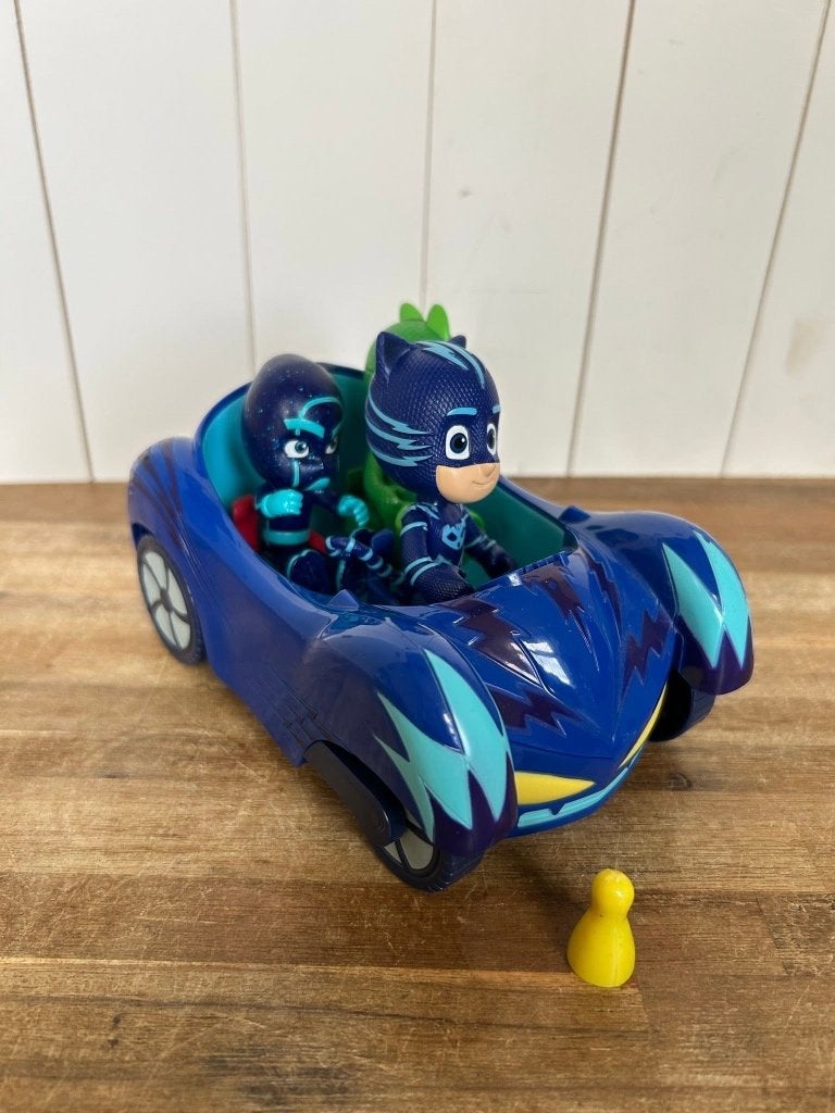 PJ Masks Cat-Car auto met Catboy, Gekko en Luna Girl, Ophalen of Verzenden, Zo goed als nieuw