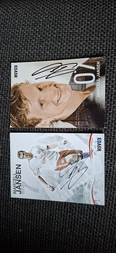 Spelerskaart met handtekening; Marcell Jansen # HSV, Verzamelen, Sportartikelen en Voetbal, Ophalen of Verzenden, Nieuw, Buitenlandse clubs