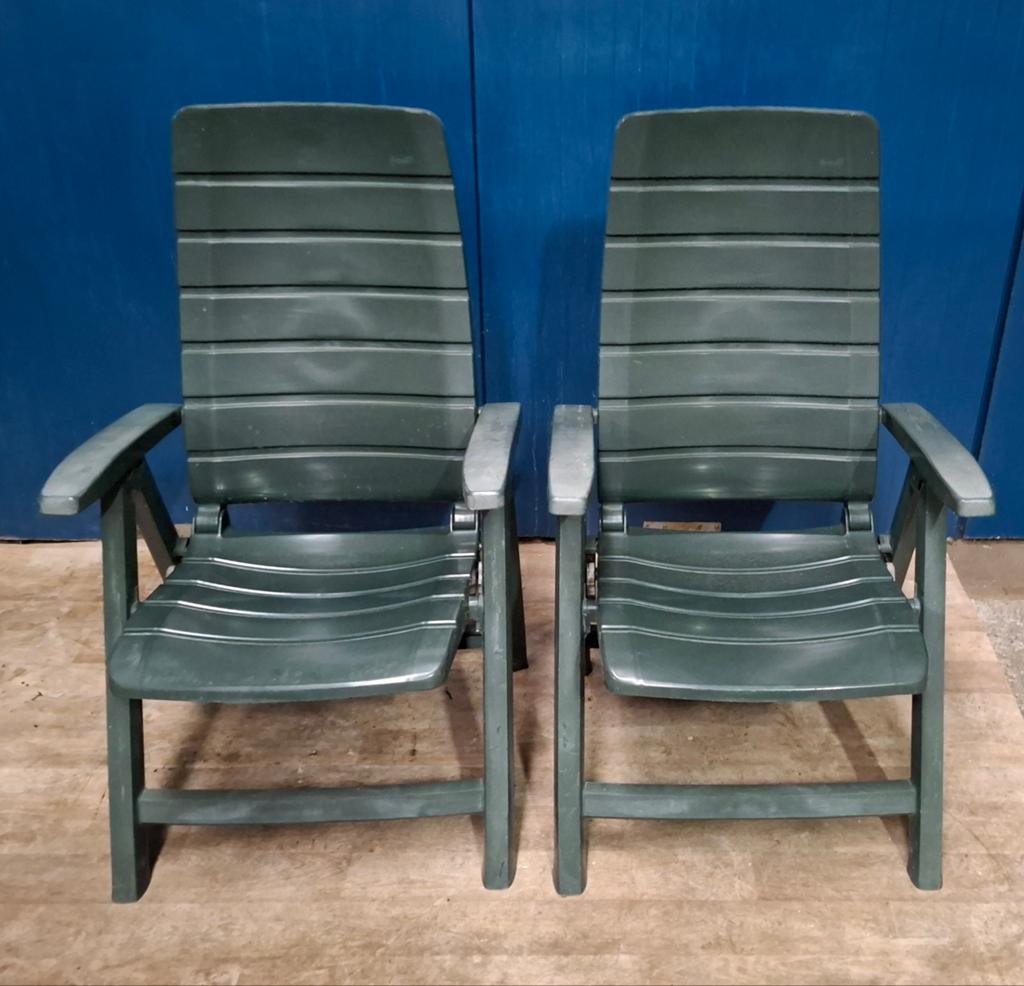 2 tuinstoelen Hartman, Tuin en Terras, Ophalen, Gebruikt, Kunststof, Inklapbaar