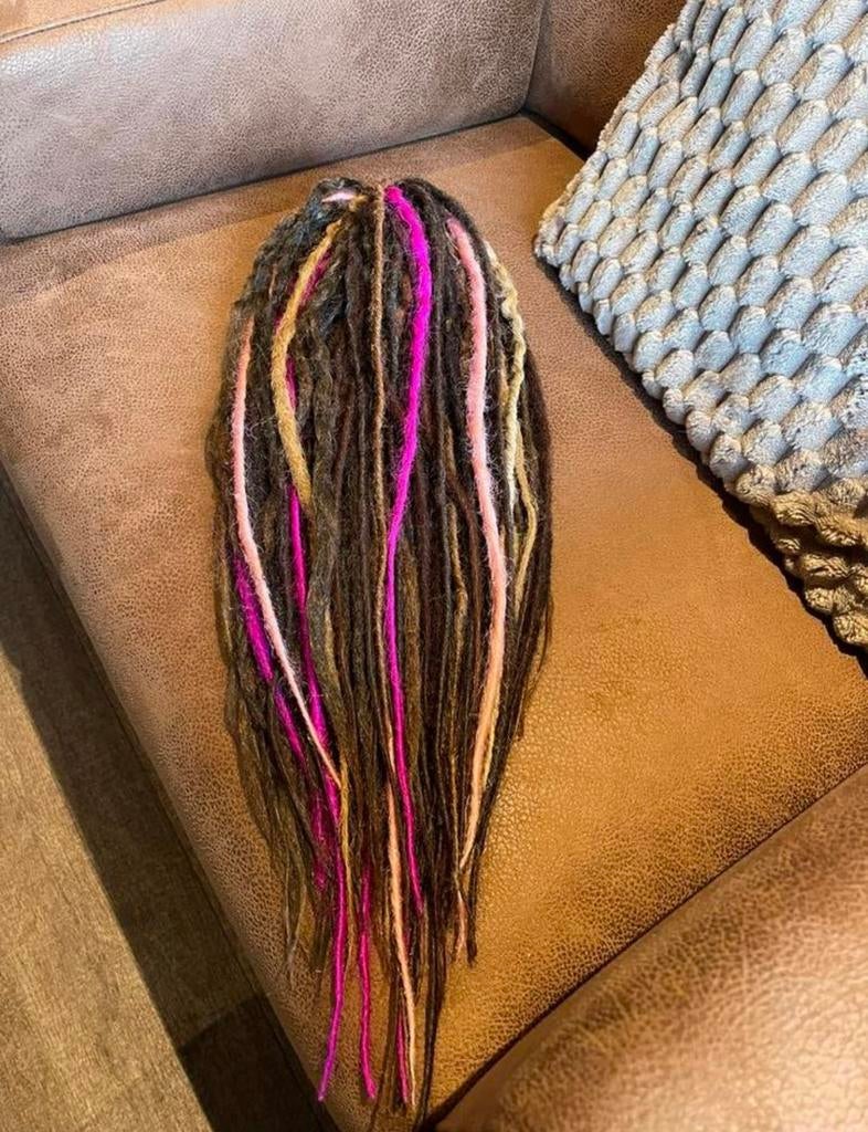 Hip setje Dreads dreadlocks 50 stuks, Ophalen of Verzenden, Gebruikt, Pruik of Haarverlenging