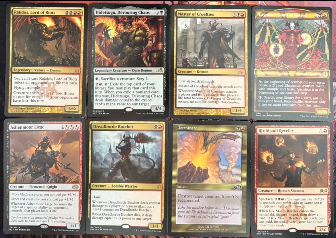 Magic the Gathering Black/Red Rakdos sacrifice Commander EDH, Hobby en Vrije tijd, Ophalen of Verzenden, Zo goed als nieuw, Speeldeck