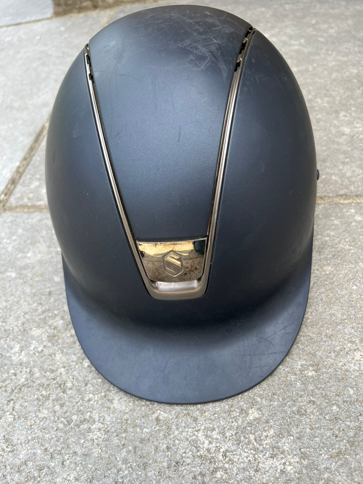 Cap Samshield blauw maat M 55-58, Ophalen of Verzenden, Gebruikt, Dressuur