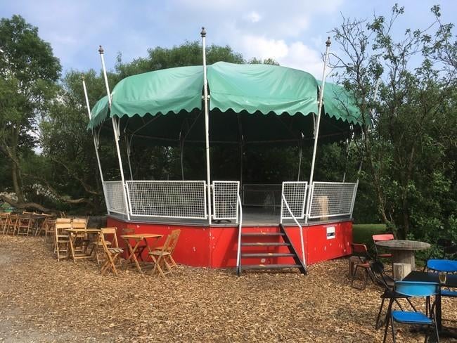 Vintage muziektent kiosktent paradetent festivaltent te koop, Caravans en Kamperen, Ophalen, Gebruikt, Meer dan 6