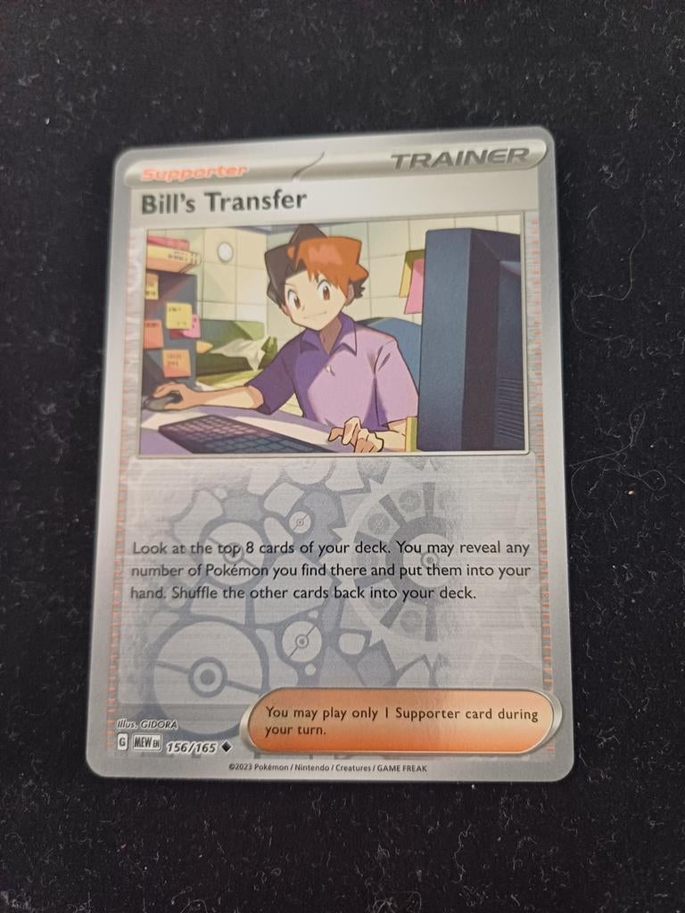 Pokémon Bill's Transfer- 156/165, Ophalen of Verzenden, Losse kaart