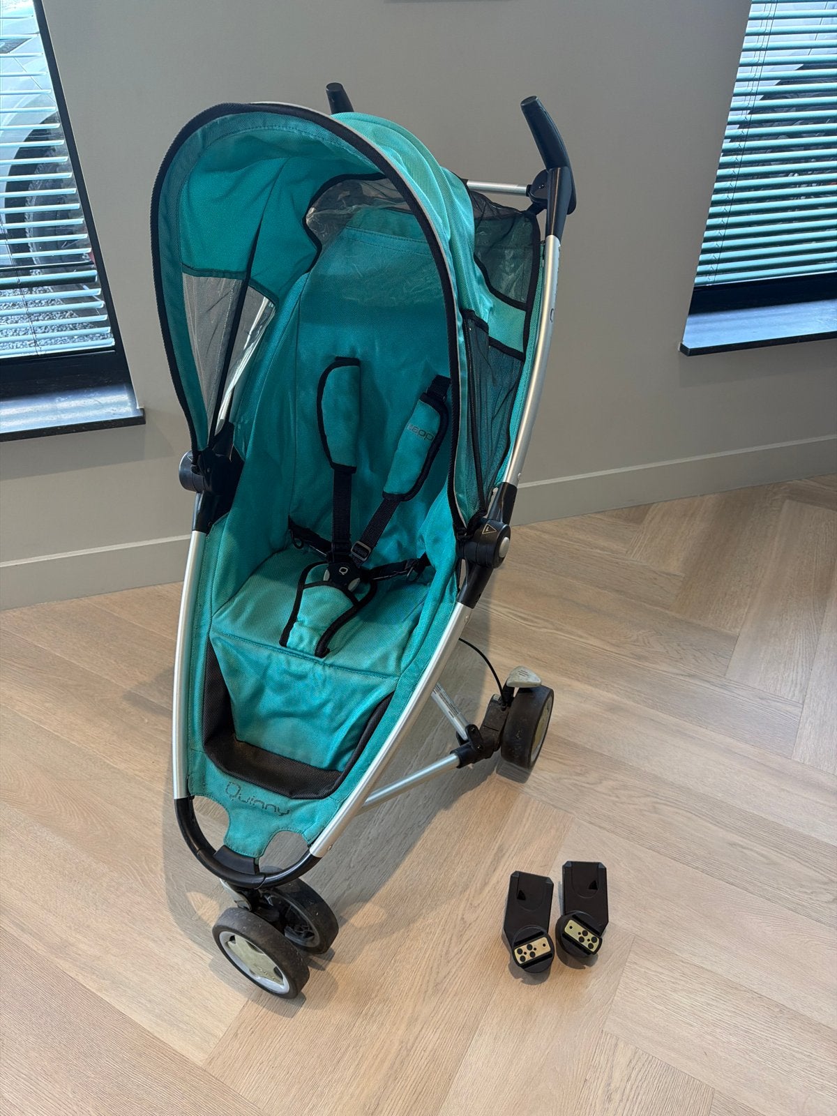Quinny Zapp Xtra 2.0 Buggy - Turquoise, Kinderwagen, Gebruikt, Met autostoeltje, Quinny