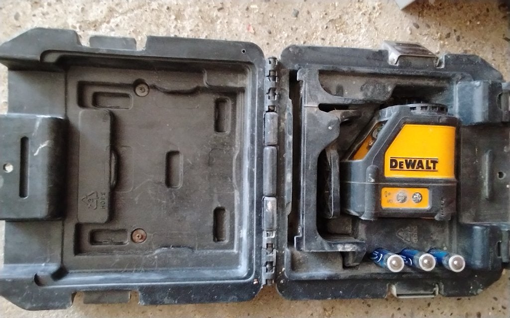 Dewalt laser waterpas in koffer, Ophalen of Verzenden, Gebruikt, Licht