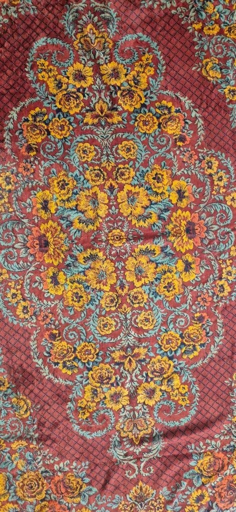 Rood gele Grand Foulard 249/137 cm, Rood, Djt@dejuistetoon.eu, Ophalen of Verzenden, Zo goed als nieuw