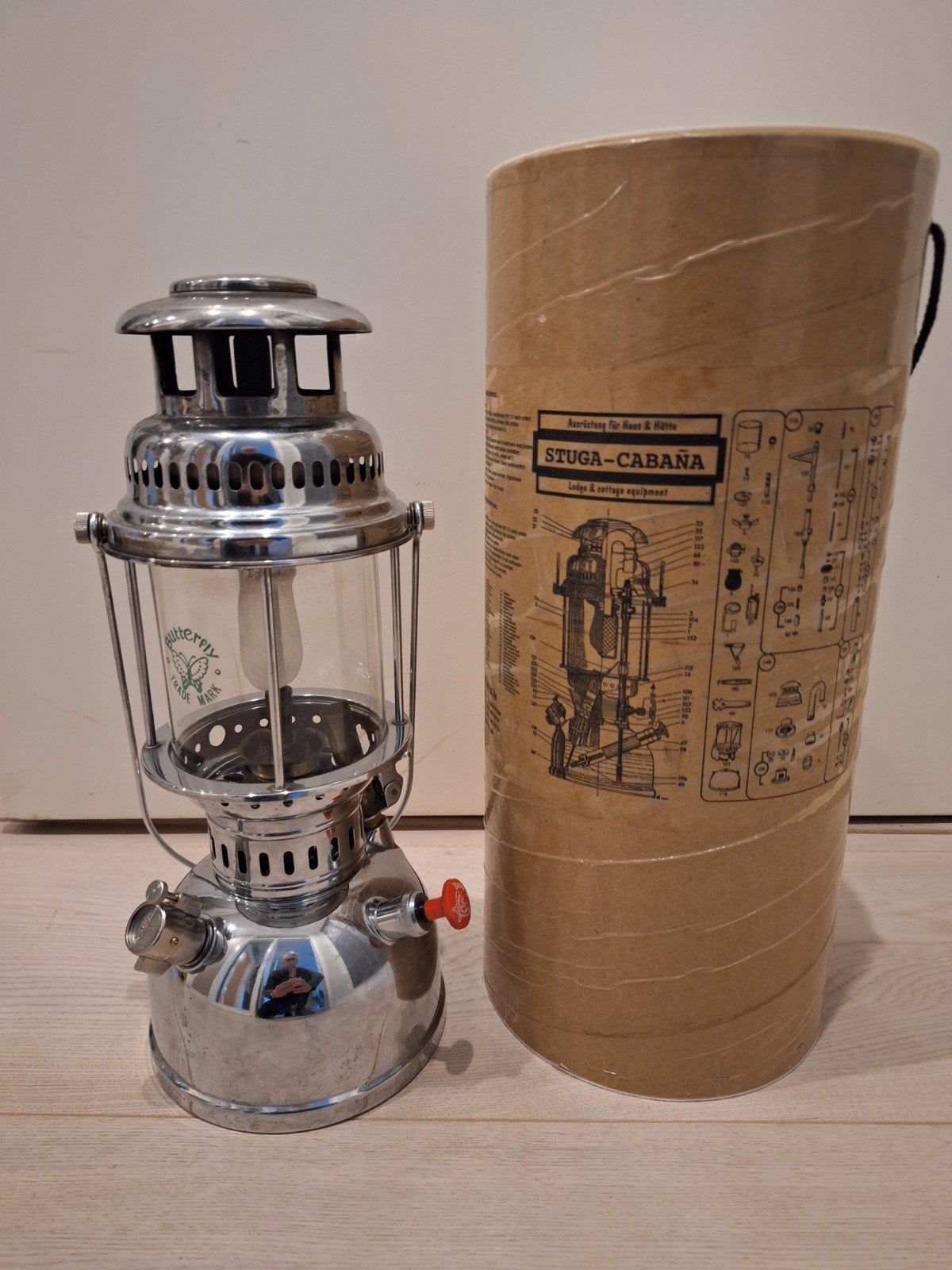 Butterfly 500 CP Petroleumlamp - Vintage Kampeerlamp, Ophalen