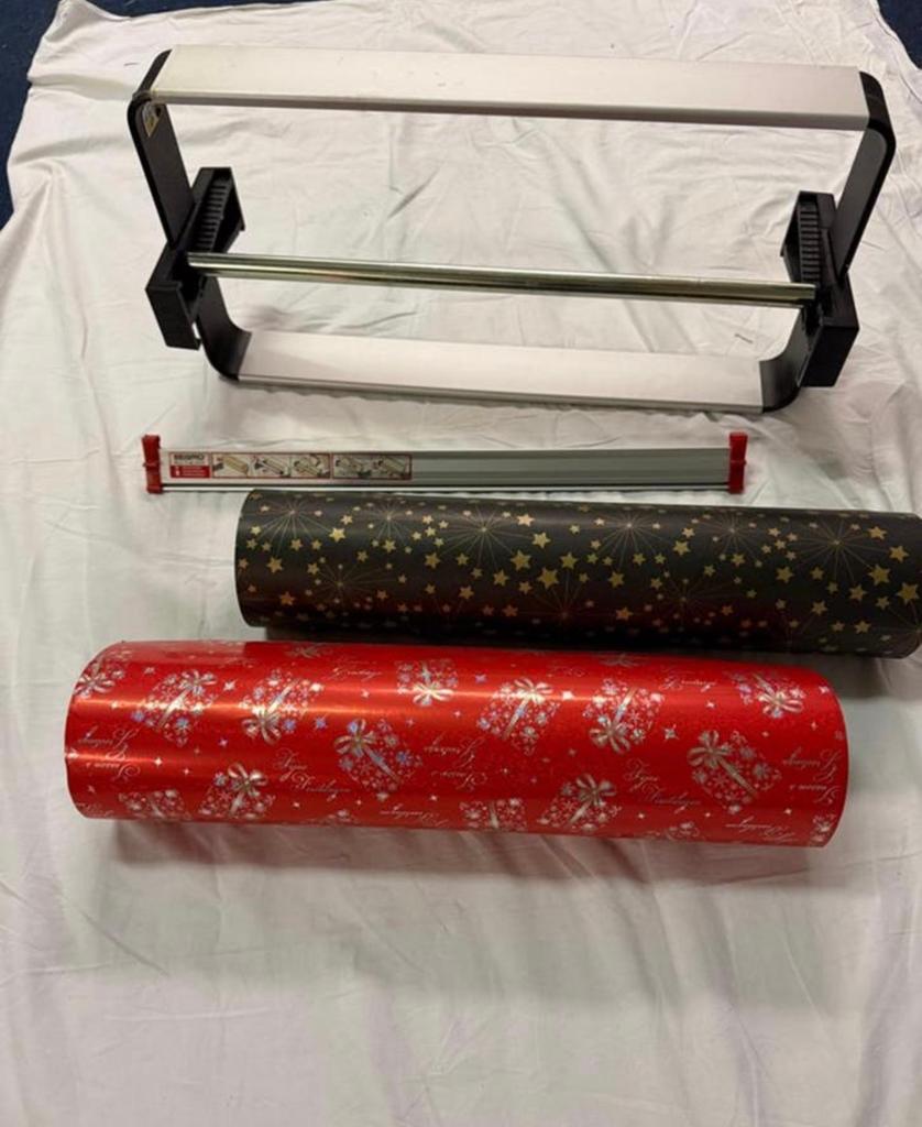 Inpakpapier houder incl. 2 rollen inpakpapier!, Ophalen of Verzenden