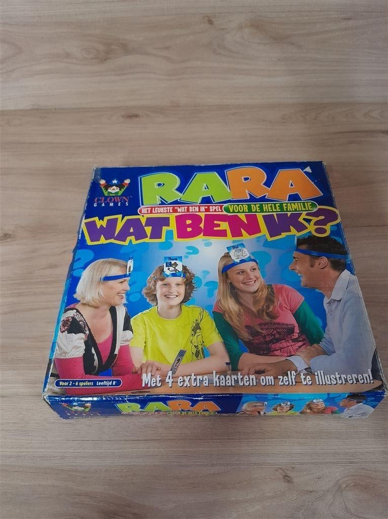 Rara wat ben ik - voor de hele familie - s3620, Hobby en Vrije tijd, Gezelschapsspellen | Bordspellen, Verzenden, Zo goed als nieuw
