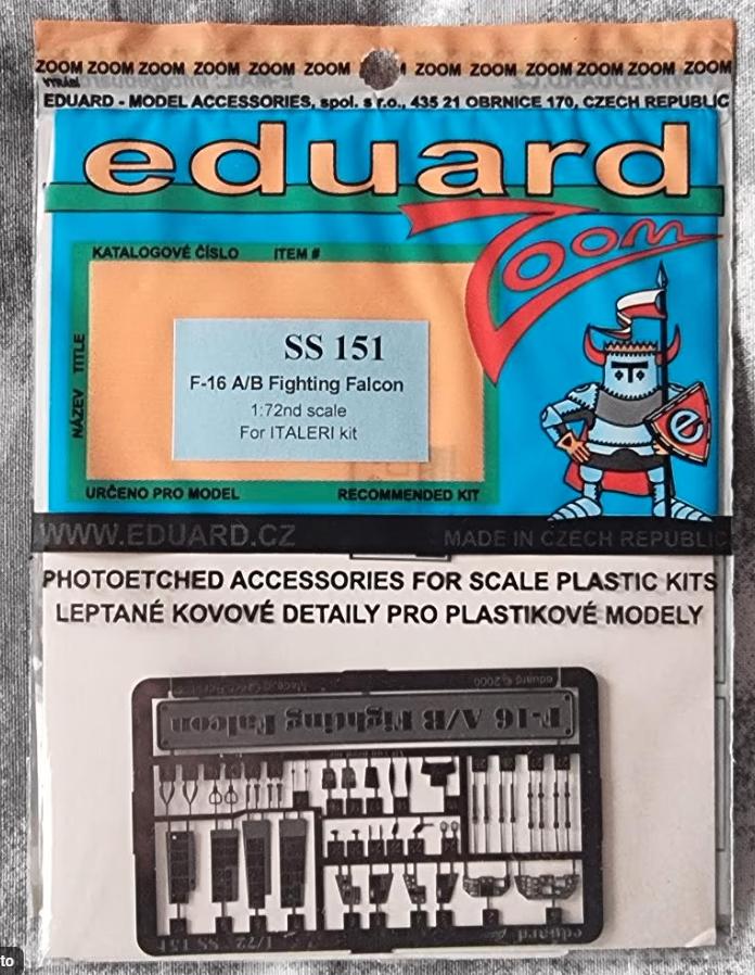 Eduard SS151 F-16A/B Photo Etch set, Overige merken, Nieuw, Ophalen of Verzenden, Groter dan 1:72