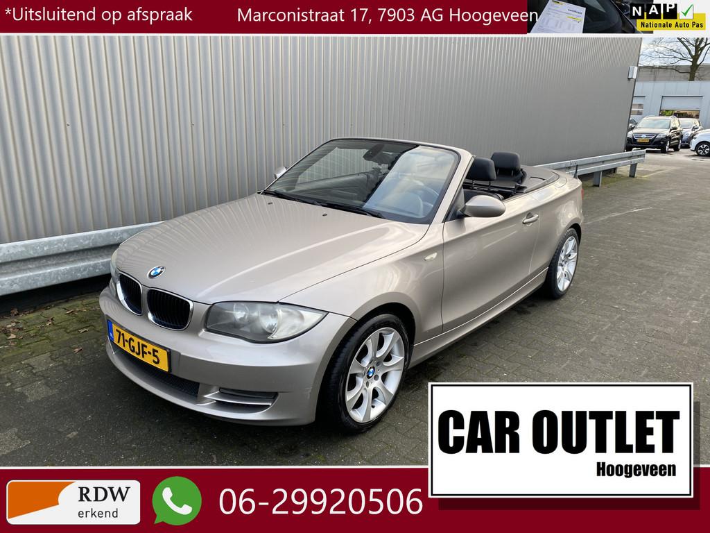 BMW 1 Serie Cabrio 118i High Executive 133Dkm.NAP AUTOMAAT,, Auto's, Zwart, Cabriolet, 4 stoelen, 1405 kg