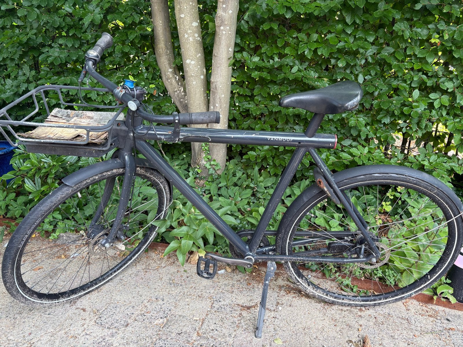Gebruikte VanMoof fiets met voordrager, Gebruikt, Velgrem, Versnellingen, 53 tot 57 cm