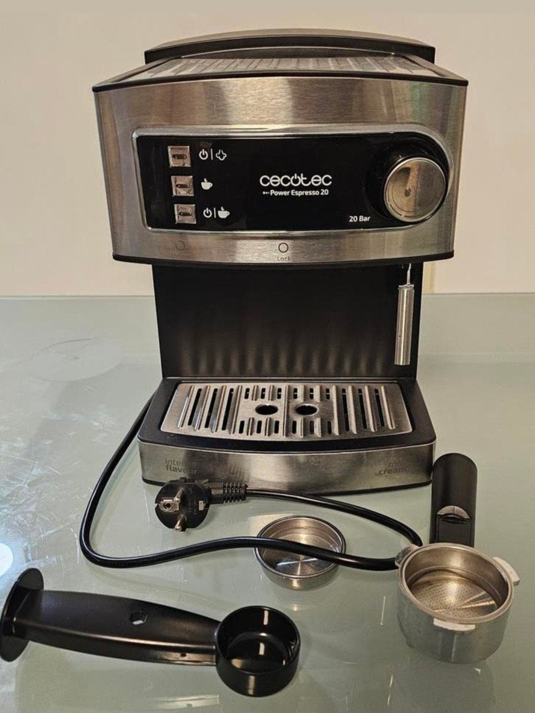 Koffiemachine Cecotec Power Espresso 2.0, Ophalen of Verzenden, Zo goed als nieuw, Espresso apparaat, Stoompijpje