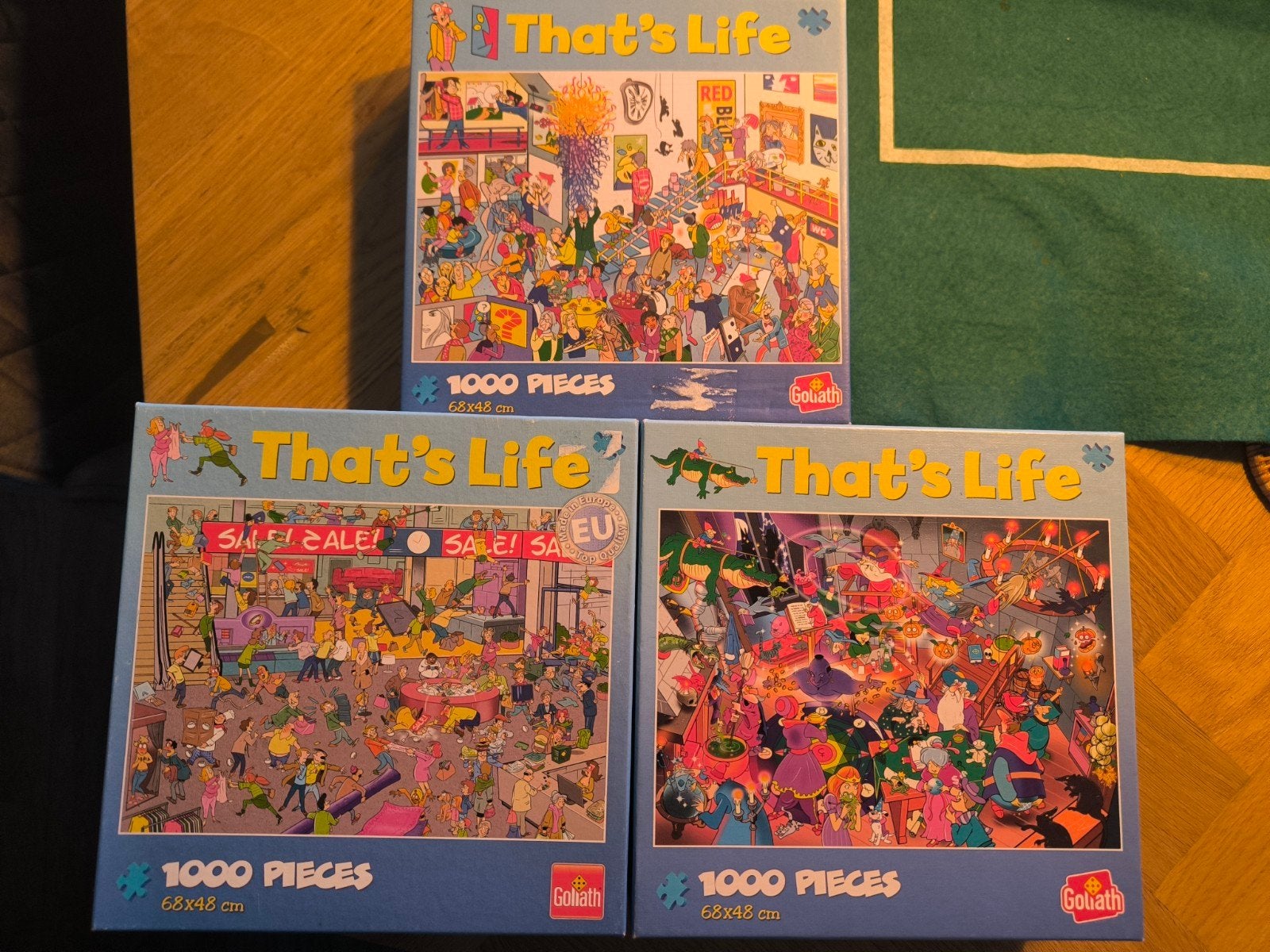 3 puzzels 1000 stukjes thats life compleet, Hobby en Vrije tijd, Ophalen, 500 t/m 1500 stukjes, Zo goed als nieuw