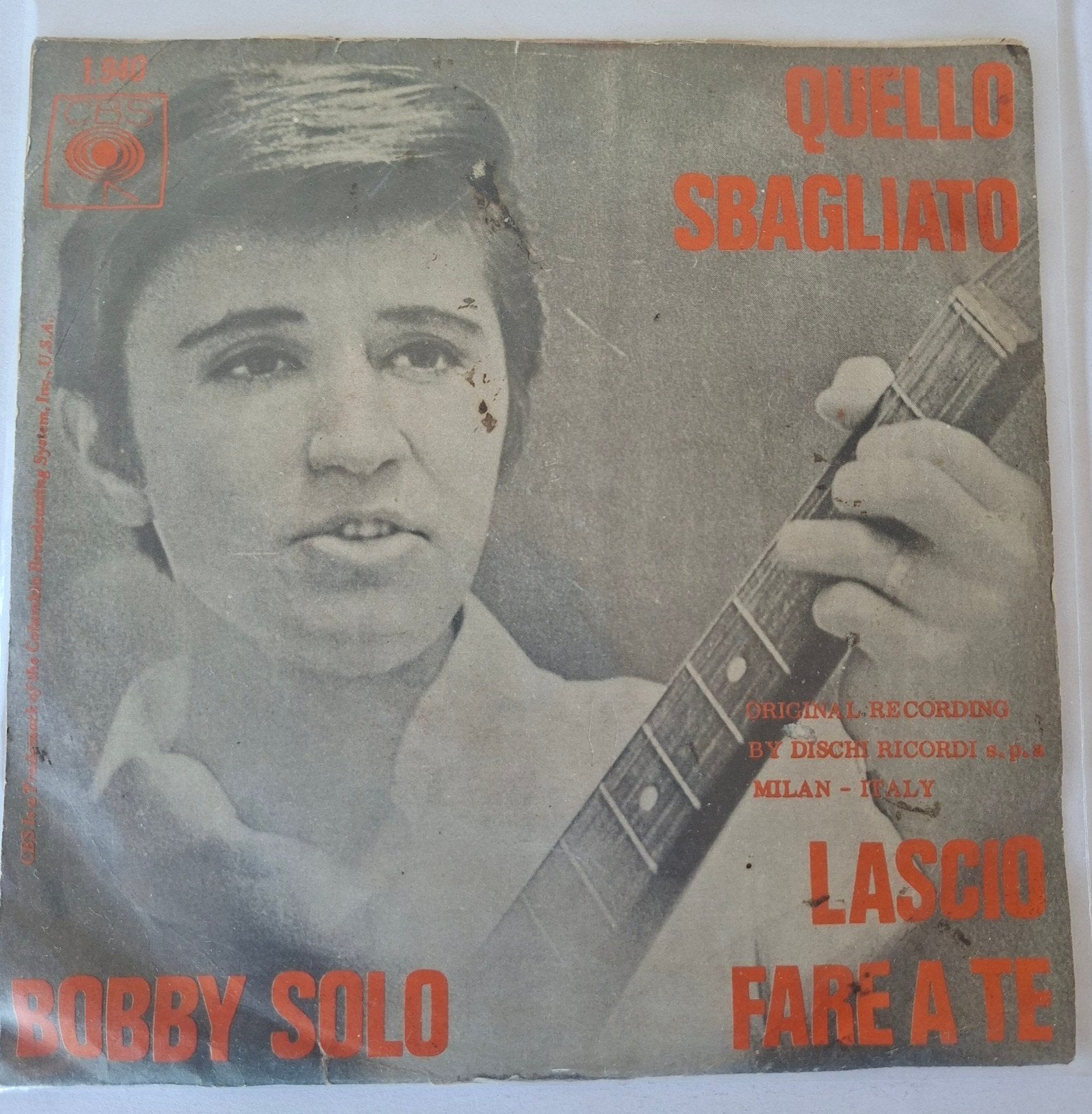 Bobby Solo        Quello Sbagliato, Gebruikt, 7 inch, Ophalen of Verzenden, Pop