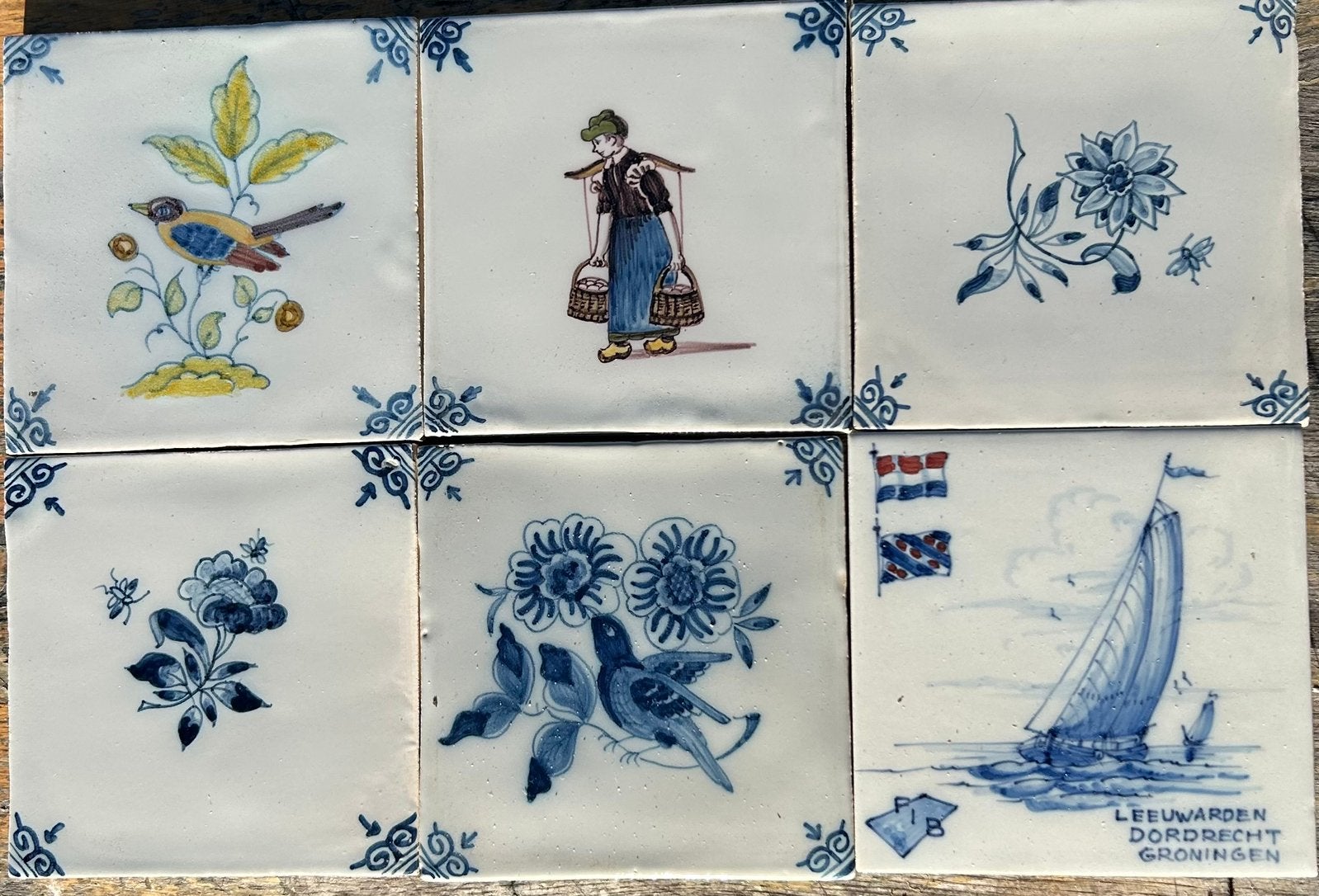 Prachtig gaaf setje diverse Tichelaar tegeltjes uit Makkum, Antiek en Kunst, Ophalen of Verzenden