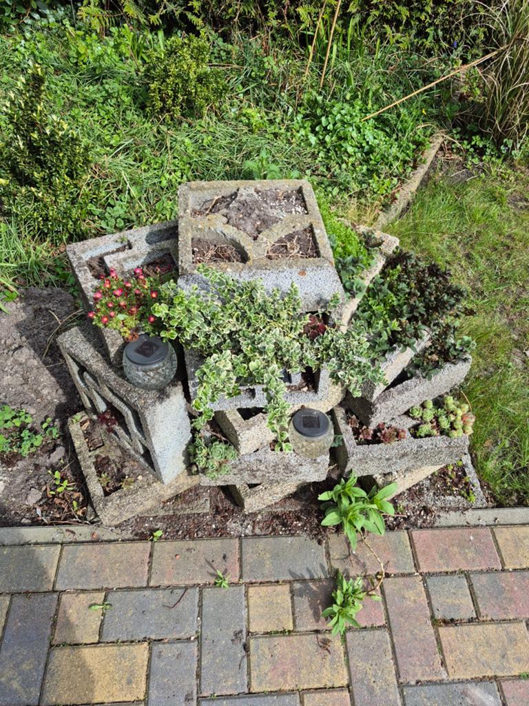Betonnen bloembakken voor tuin of balkon, Gebruikt, Ophalen of Verzenden, Balkon, Beton