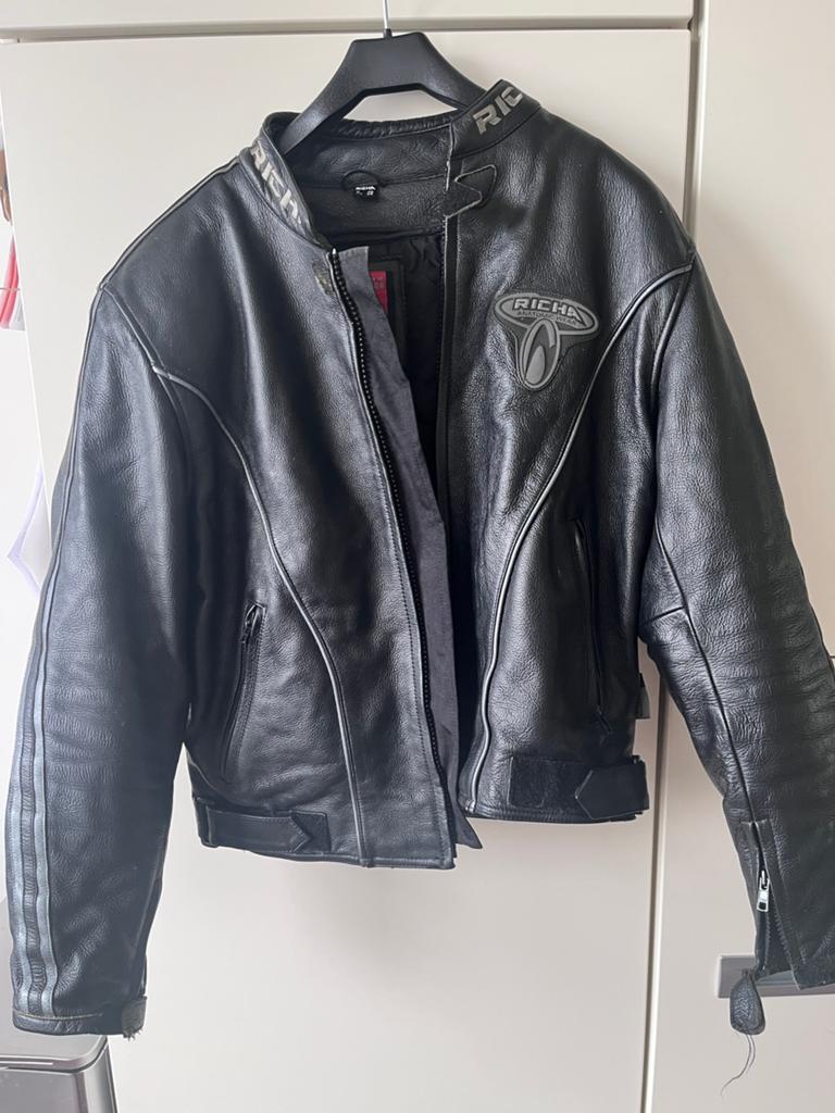 Richa Leren Motorjas ca. maat 46 met verstevigingen, Ophalen of Verzenden, Tweedehands, Jas | leer