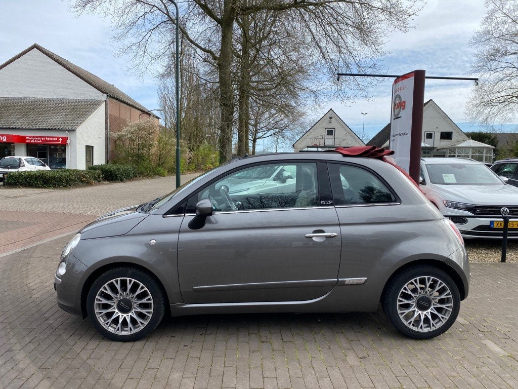 Fiat 500C 0.9 TWINAIR LOUNGE CABRIOLET / AIRCO-ECC / HALF LE, Euro 5, 86 pk, Gebruikt, 31 €/maand