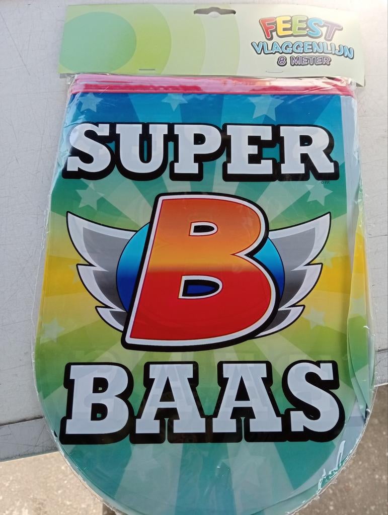 Feestversiering: Vlaggenlijnen en Welkom Thuis Banner, Ophalen of Verzenden, Nieuw, Versiering, Verjaardag