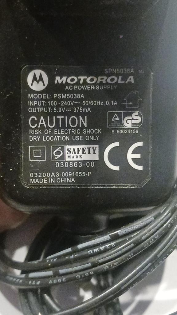 Motorola Oplader PSM5038A - Origineel, Ophalen of Verzenden