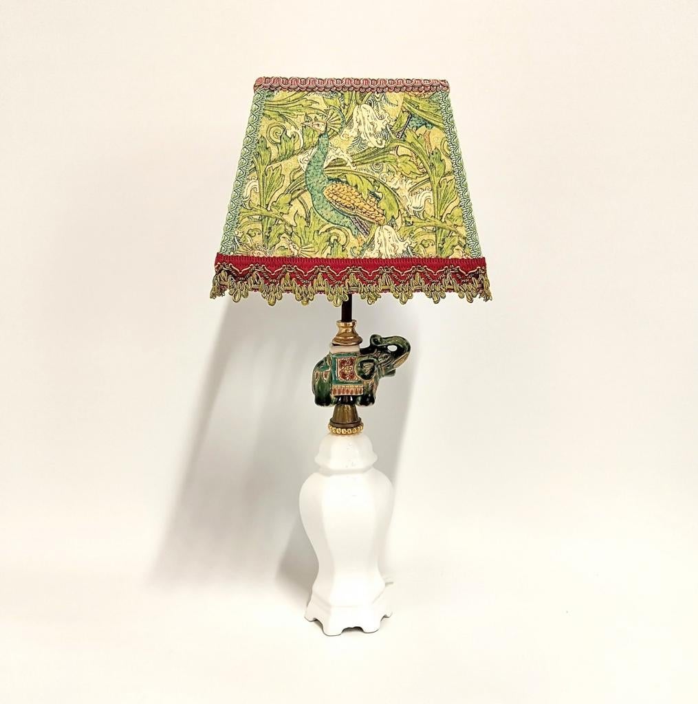 olifant lampenvoet keramiek 4 designs per vlak lamp pauw, Huis en Inrichting, Ophalen of Verzenden, Vintage, Eclectisch, Upcycled
