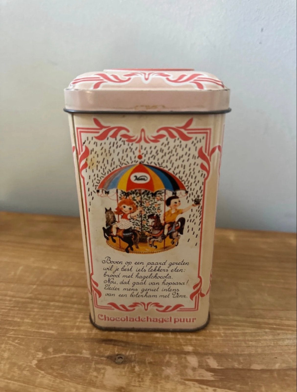 Vintage Venz Hagelslag Blik - Chocoladehagel Puur, Ophalen of Verzenden, Gebruikt, Overige, Overige merken
