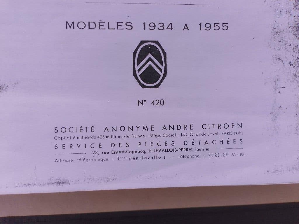 Citroën Traction Onderdelen 7 en 11 Catalogus, Ophalen of Verzenden, Gelezen, Citroën