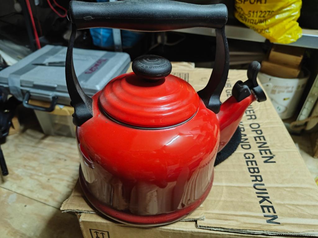 Le Creuset fluitketel, Ophalen of Verzenden, Gebruikt