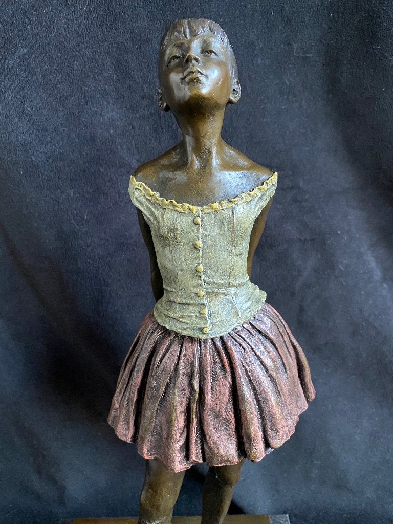 Bronzen ballerina Degas 40cm!! fraai gekleurd zuiver brons, Ophalen of Verzenden