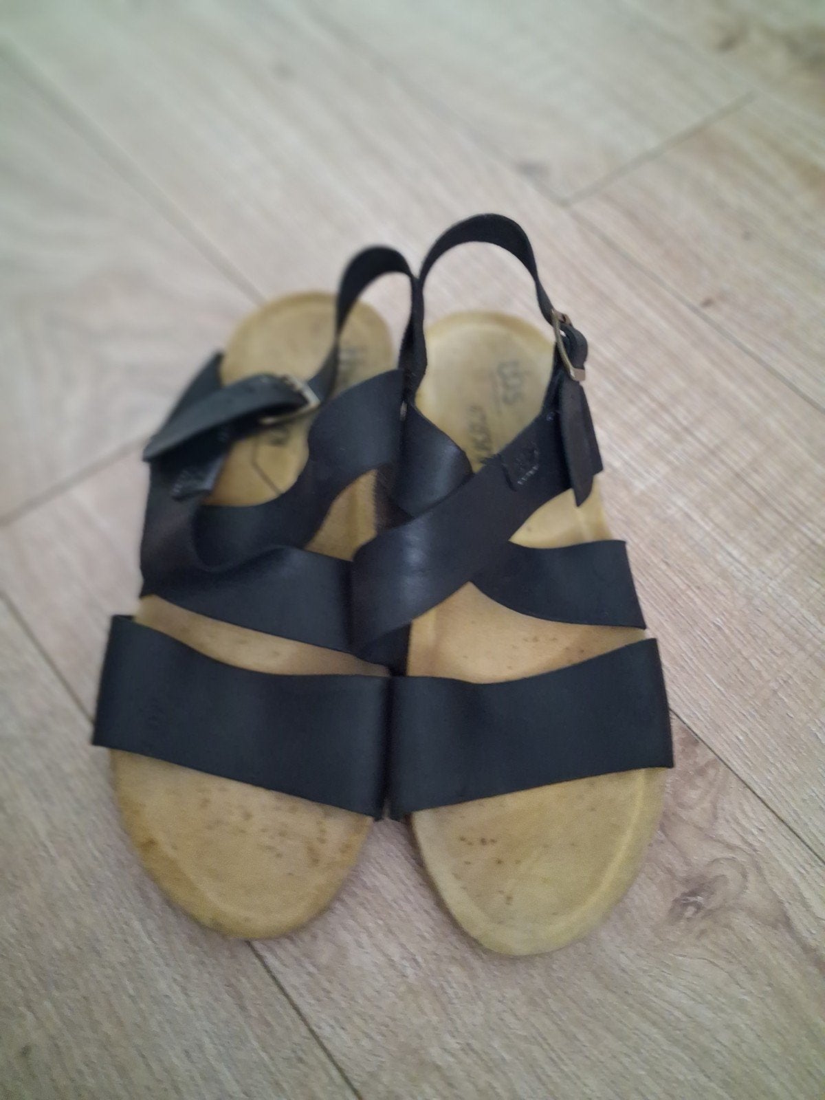 TBS Sandalen Zwart Maat 45 - Zo goed als nieuw, Ophalen of Verzenden, Zo goed als nieuw, Zwart